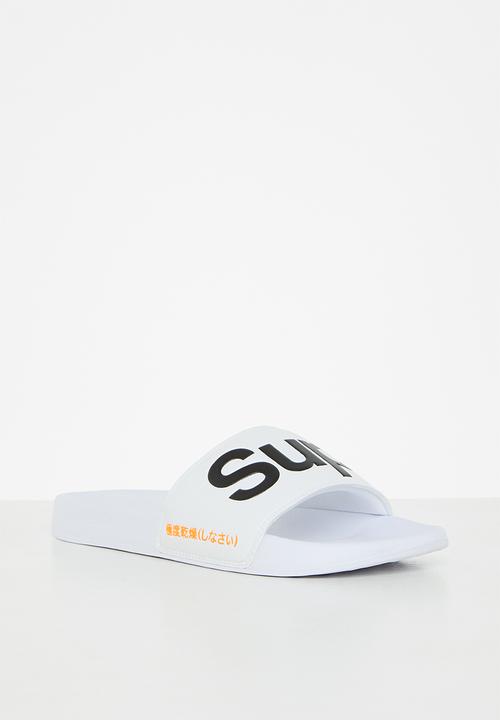 Superdry. - Classic superdry pool slide - white