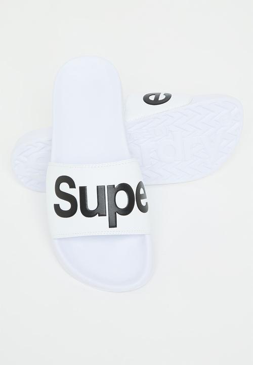 Superdry. - Classic superdry pool slide - white