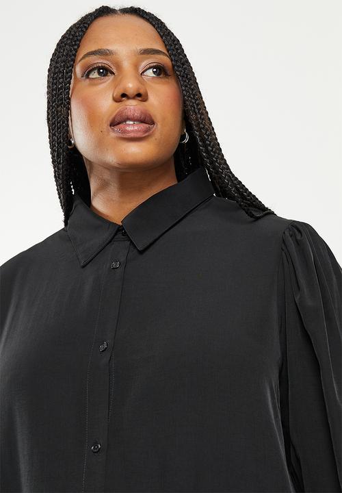 Glamorous - Plus black shirt dress - black