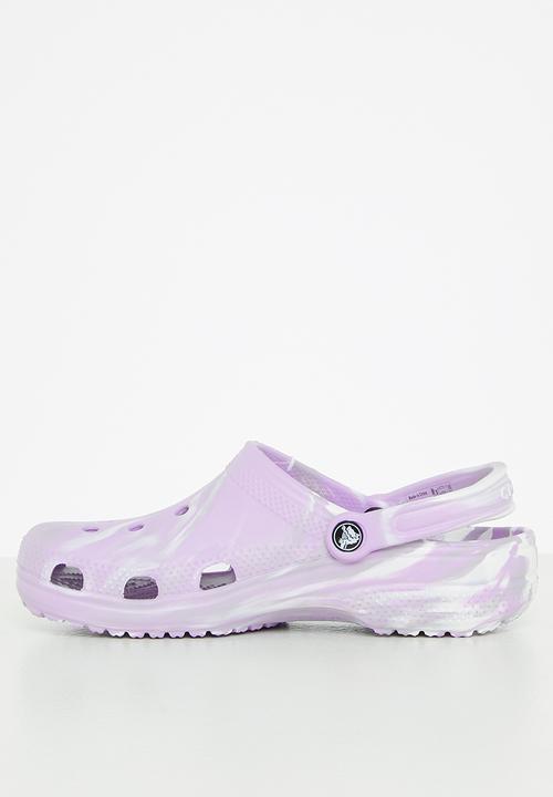 Crocs - Classic marbled clog - lavender & white 