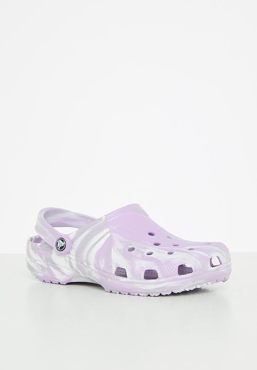 Crocs - Classic marbled clog - lavender & white 