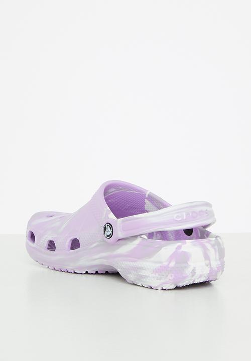 Crocs - Classic marbled clog - lavender & white 