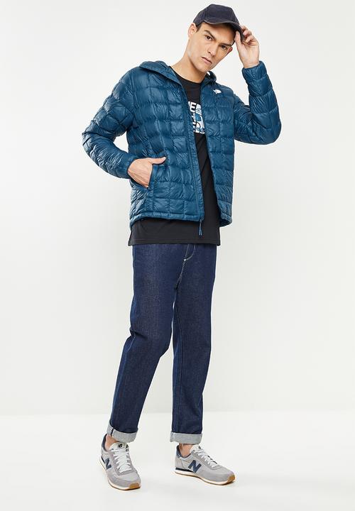 The North Face - M thermoball hoodie - monterey blue & tnf white logo 