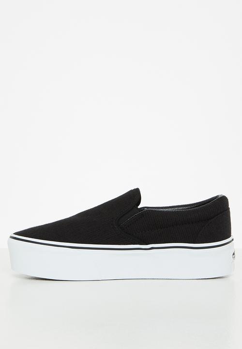 Vans - Ua classic slip-on stackform - (rib knit) black/true white