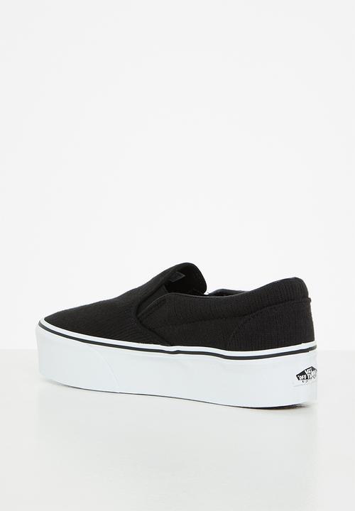 Vans - Ua classic slip-on stackform - (rib knit) black/true white