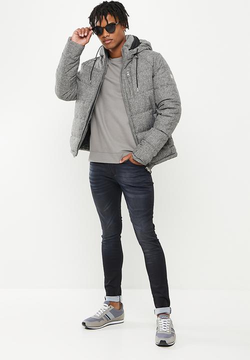Cutty - Jace Padded Jacket with Detachable Hood - Grey