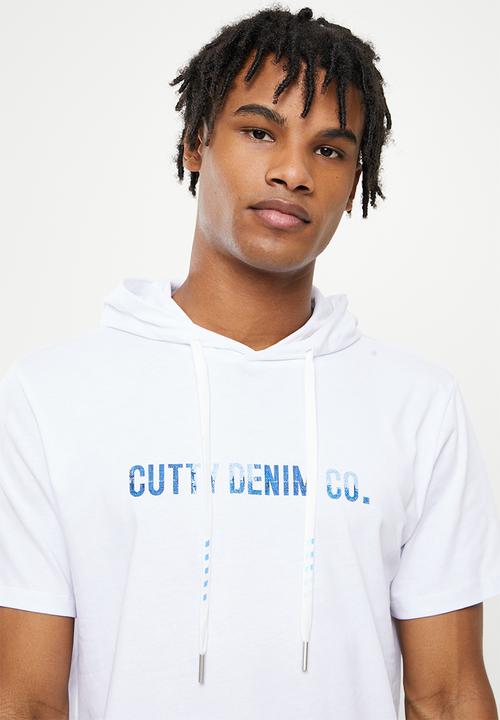 Cutty - Spunk Fashion Hooded T-shirt - White