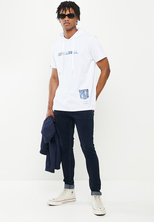 Cutty - Spunk Fashion Hooded T-shirt - White