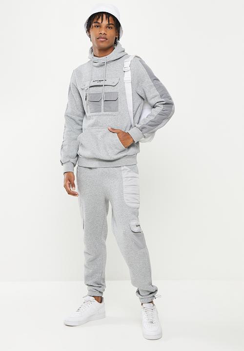 Cutty - Perez Utility Hooded Sweatshirt - Grey