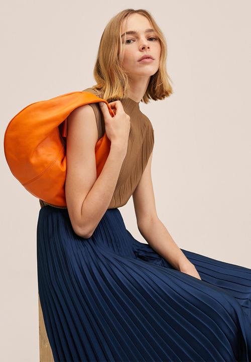 MANGO - Skirt plisado - navy