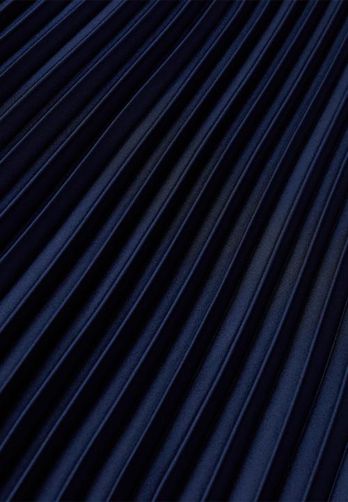 MANGO - Skirt plisado - navy