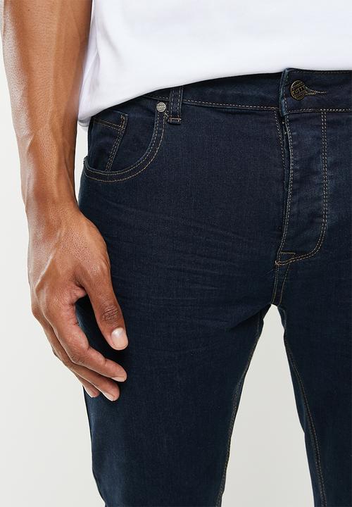 Cutty - Lyle Skinny Knitted Coated Denim Jean - Blue