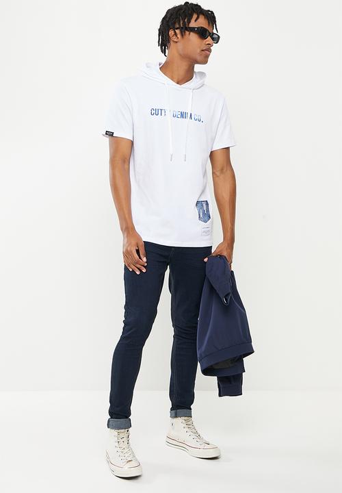 Cutty - Lyle Skinny Knitted Coated Denim Jean - Blue