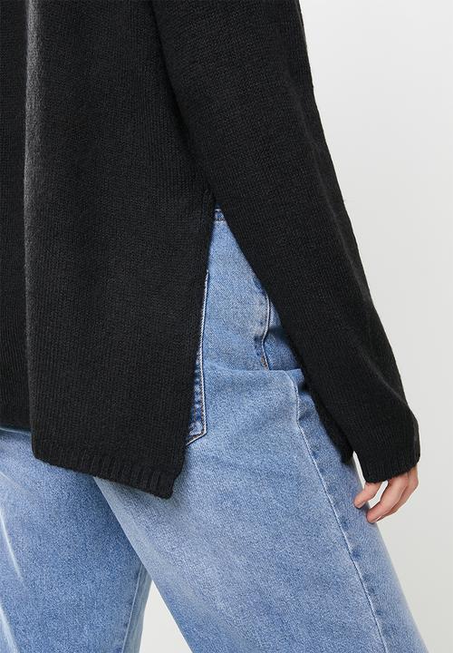 Cotton On - Soft touch tunic roll neck - black