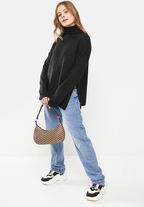Cotton On - Soft touch tunic roll neck - black