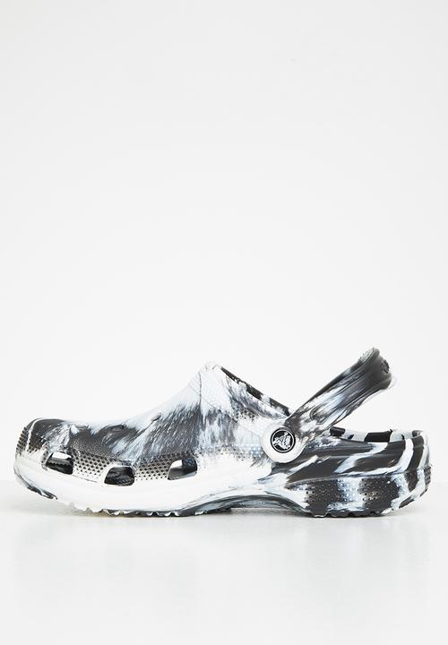 Crocs - Classic marbled clog - white & black