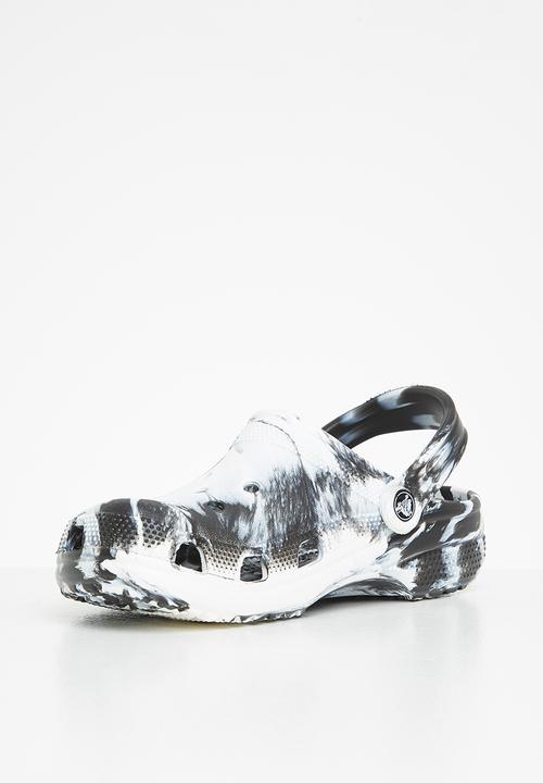 Crocs - Classic marbled clog - white & black