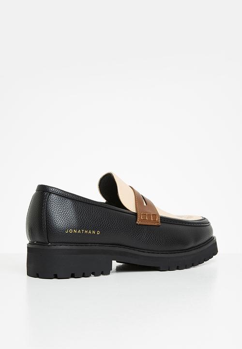 Jonathan D - J penny moccasin sailor - black & brown
