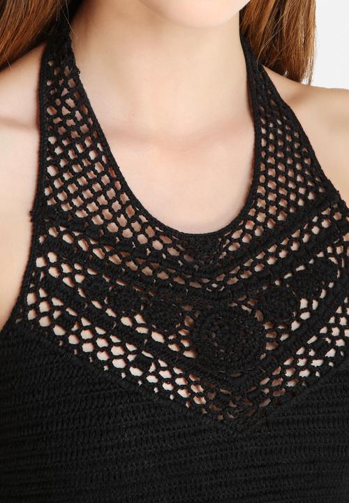 Goldie - Strange Ways Crochet Halterneck Top
