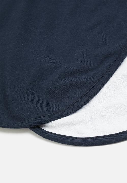Pop Candy - Boys 2 pack burping cloths - grey & navy