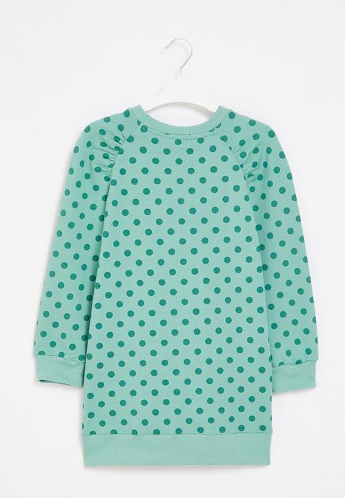 Superbalist Kids - Gauged sleeve fleece dress - mint