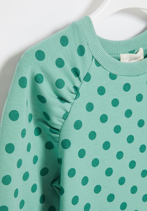 Superbalist Kids - Gauged sleeve fleece dress - mint