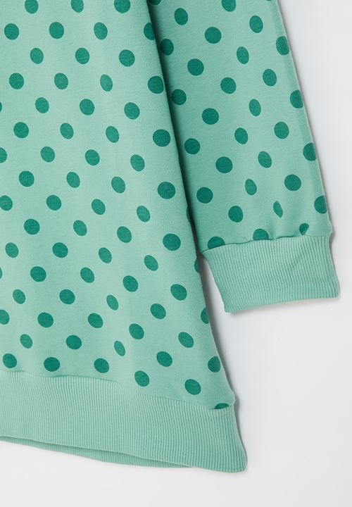 Superbalist Kids - Gauged sleeve fleece dress - mint