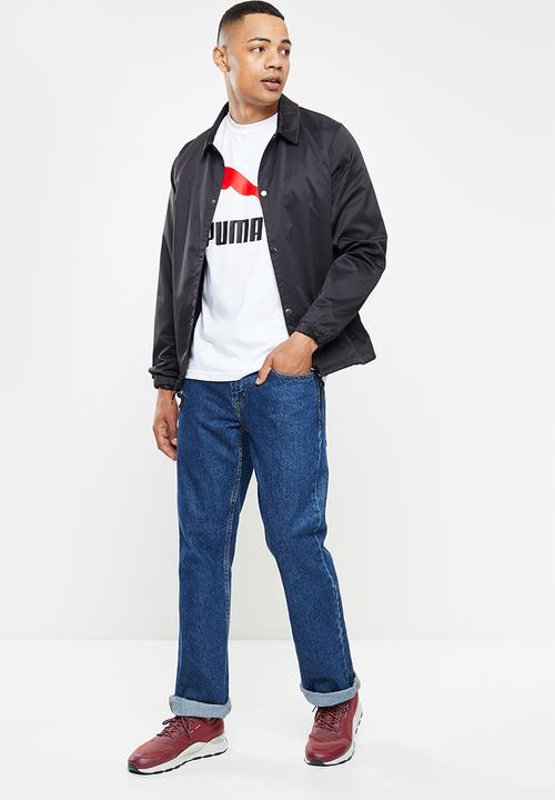 PUMA - Classics logo interest tee - puma white/red