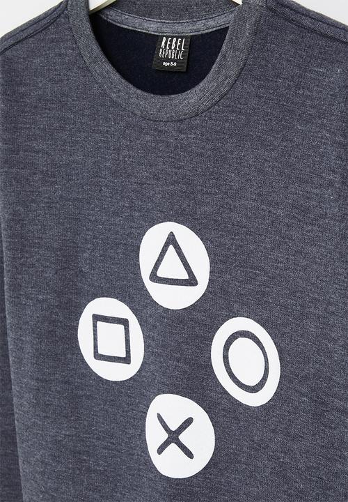 Rebel Republic - Boys crew graphic sweatshirt - navy