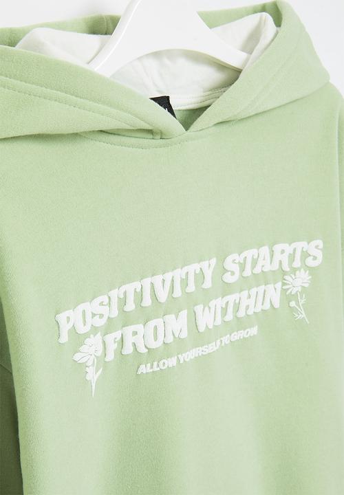 Superbalist - Hooded fleece dress - mint