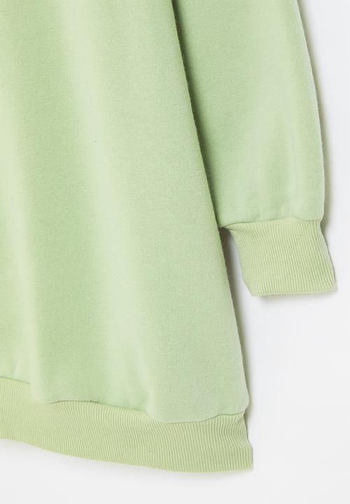 Superbalist - Hooded fleece dress - mint