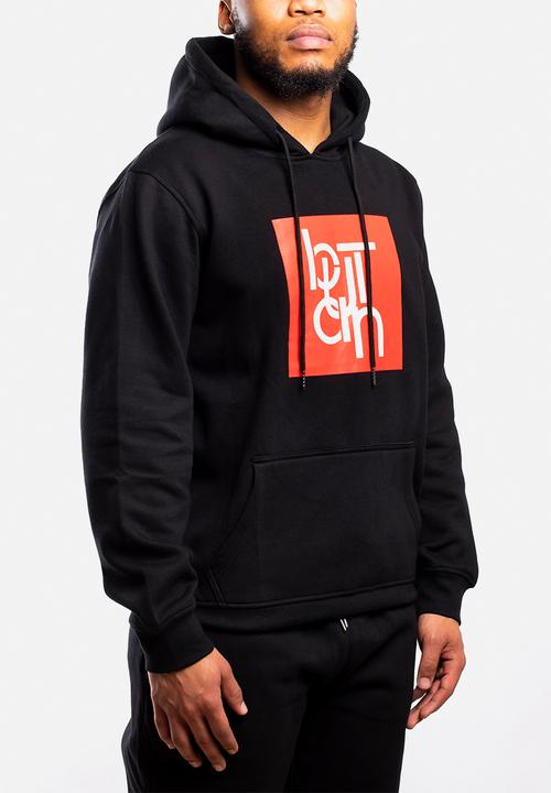 Butan - Classic connections box logo hoodie - black