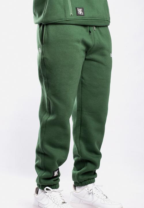 Butan - Aluta block letters sweatpants - forest green