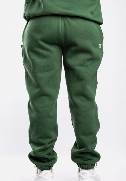 Butan - Aluta block letters sweatpants - forest green