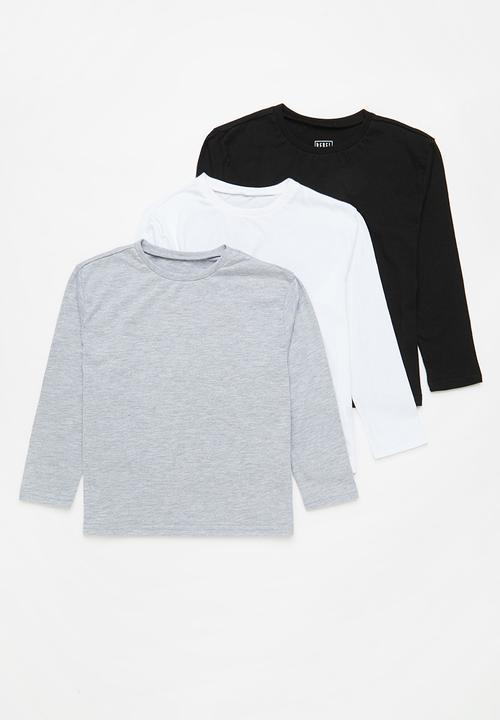 Rebel Republic - 3 pack long sleeve tees - multi