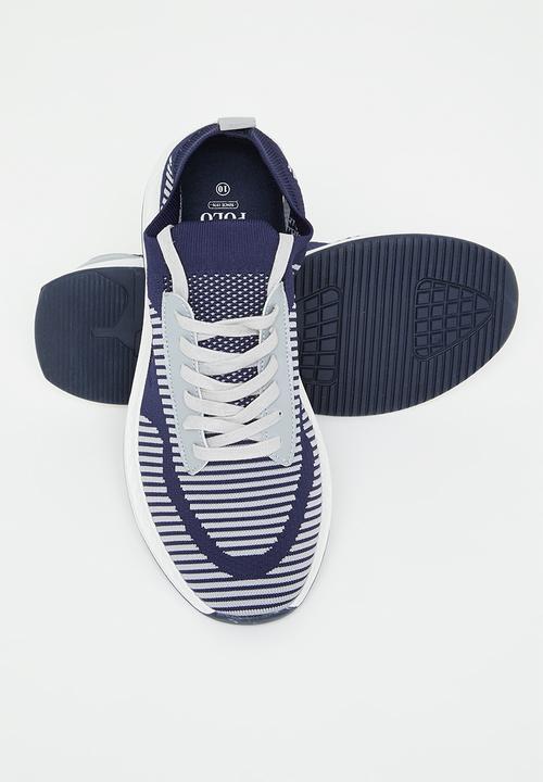 POLO - 3d knitted runner - navy & grey 