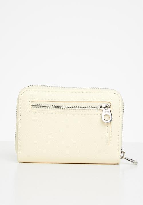 MANGO - Saffiano-effect wallet - ecru