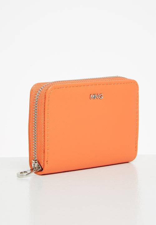MANGO - Saffiano-effect wallet - orange