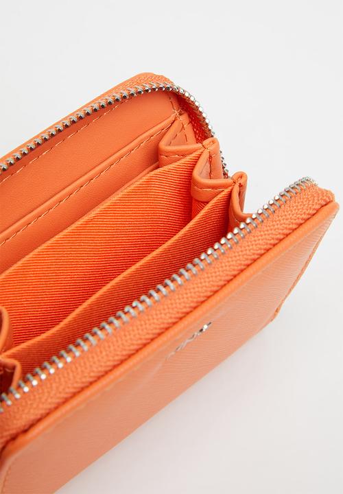 MANGO - Saffiano-effect wallet - orange