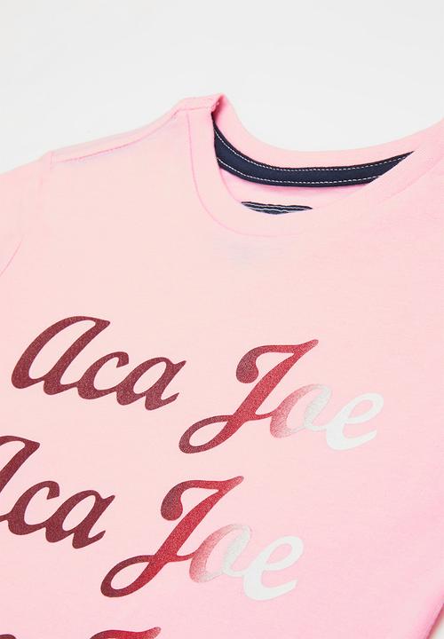 Aca Joe - Aca joe printed core crew tee - pink