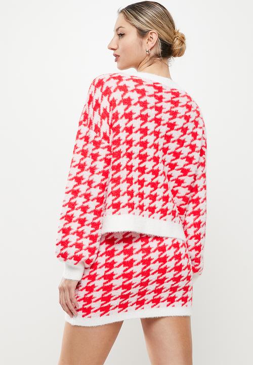 Missguided - Houndstooth knitted cardigan - multi