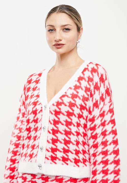 Missguided - Houndstooth knitted cardigan - multi