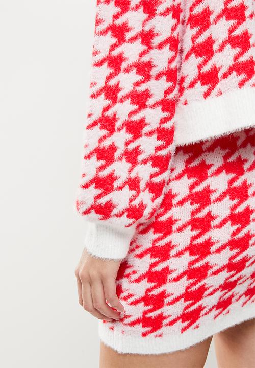 Missguided - Houndstooth knitted cardigan - multi