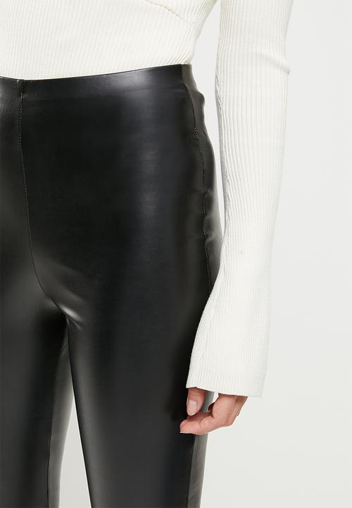 Missguided - Basic faux leather legging - black