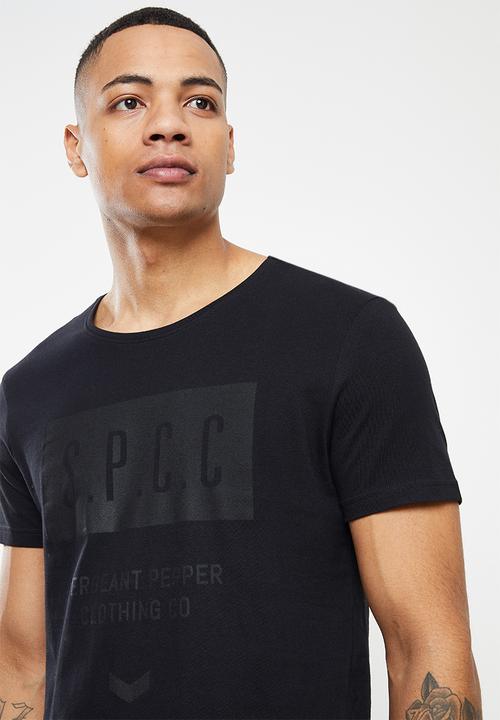 S.P.C.C - Zayne regular fit straight hem tee  - black