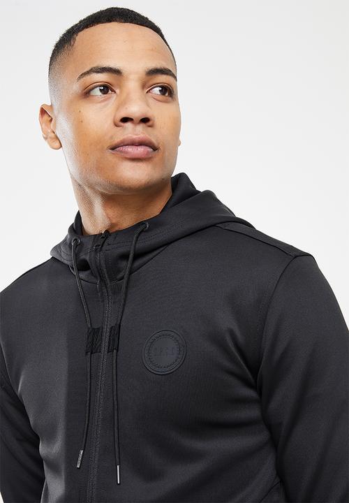 S.P.C.C - Fowler regular fit zip through hoodie  - black
