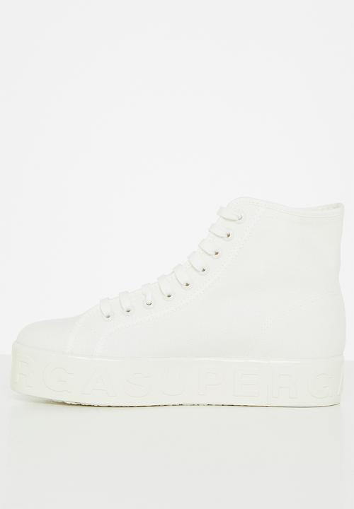 SUPERGA - 2705 shiny lettering - ab7 total white avorio