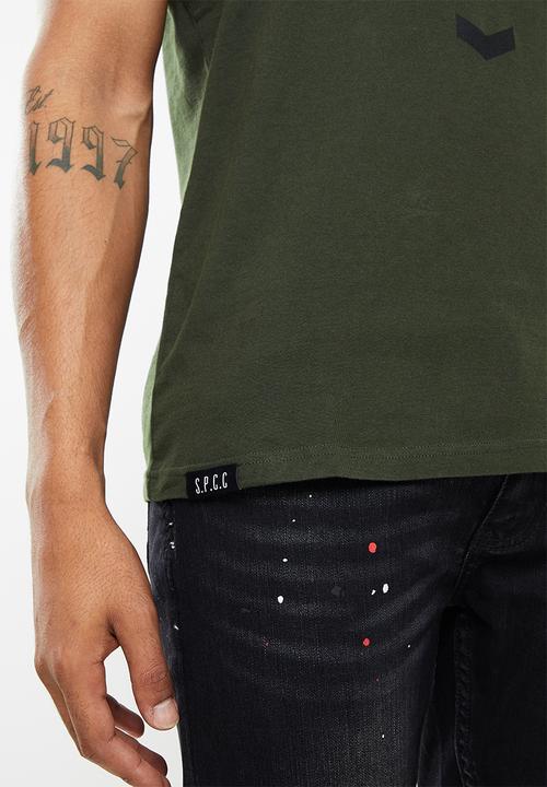 S.P.C.C - Zayne regular fit straight hem tee  - dark moss