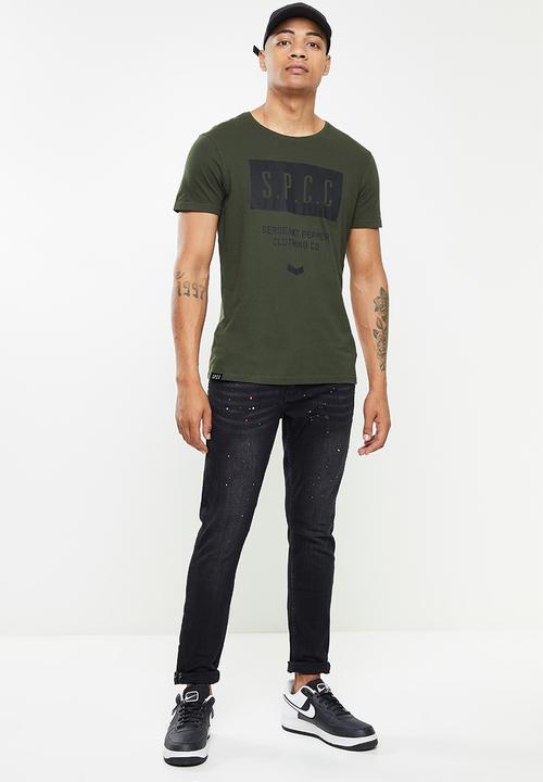 S.P.C.C - Zayne regular fit straight hem tee  - dark moss