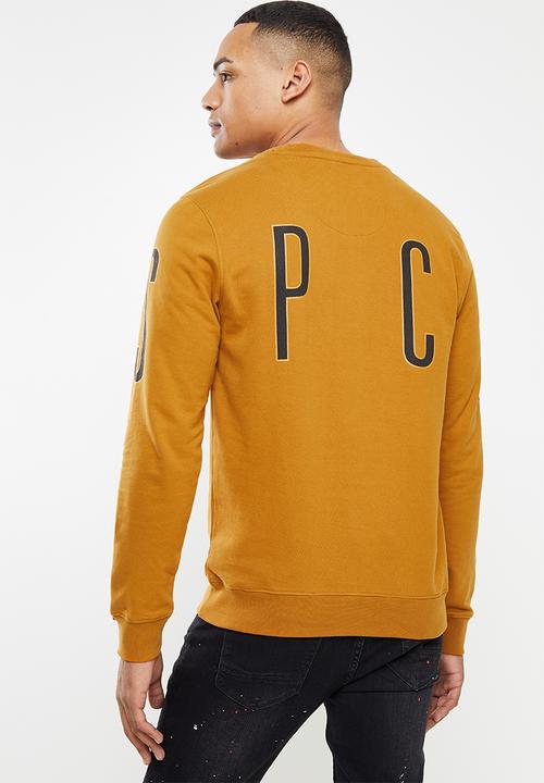 S.P.C.C - Haynes regular fit crew neck sweat  - tumeric